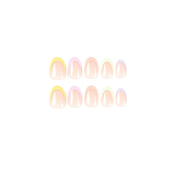 24 Pcs Colorful French - style Nails